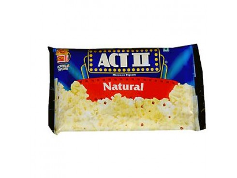 ACT II MICROWAVE POPCORN NATURAL 85GM