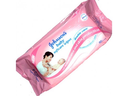 JOHNSON'S BABY SOFTCARE WIPES 80S