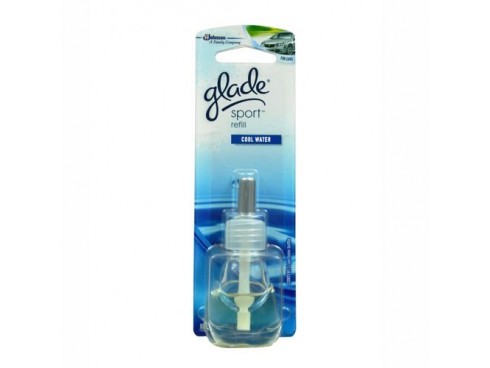 GLADE AIR FRESHNER FOR CAR PRIMARY SPORT COOL WATER REFILL