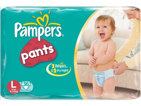 PAMPERS PANTS LARGE 36'S