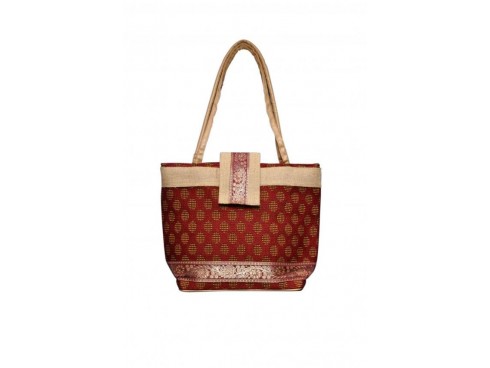 DESIGNER LADIES TOTES WITH FLAP COVER LB-108 (RED)