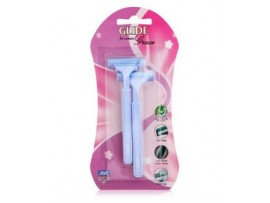 GLIDE IDEAL FOR WOMEN GLORY 2 TWIN BLADE DISPOSABLE RAZOR 2 UNIT
