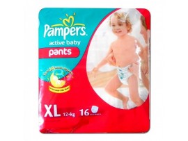 PAMPERS ACTIVE BABY XTRA LARGE 16'S