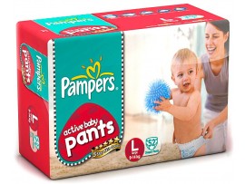 PAMPERS ACTIVE BABY PANTS LARGE 52'S